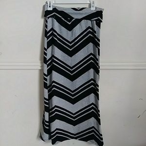 Grey and black maxi skirt